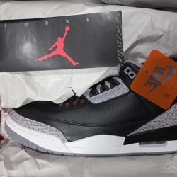 AirJordanIII BLK CMNT DS SZ 11.5 NEW OG