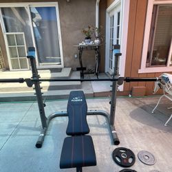 Bench Olympic Bar And Weights 