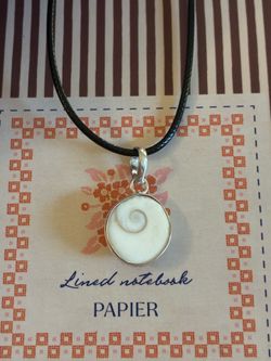 Shiva Shell Gemstone Cord Necklace