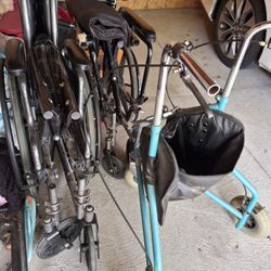 Walker And A Few Wheelchairs.  They Will Need A Nice Cleaning And Maybe Some Wd40. They Have Been In My Storge For A While.