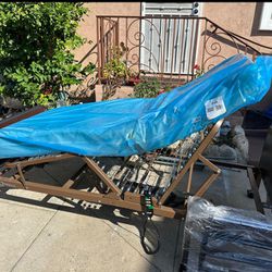 Electric Hospital Bed Adjustable In Excellent Condition With Mattress And Rails. Twin Size 