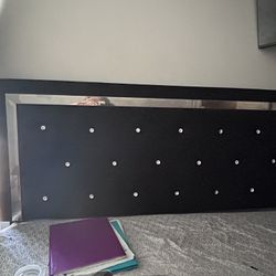 Bed frame, Matching Curtains, And End Tables 