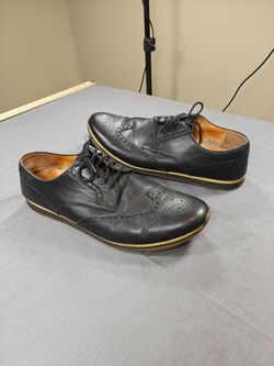 Magnanni Men's Wingtip Black Leather Shoes SIZE 11.5 US