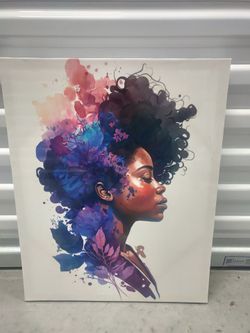 16 x 20 Canvas Art - African American Woman
