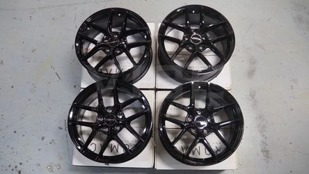 18" Romac Diablo 18x8 Black Concave Rims Wheels fits BMW E90 E92 E93 3 Series