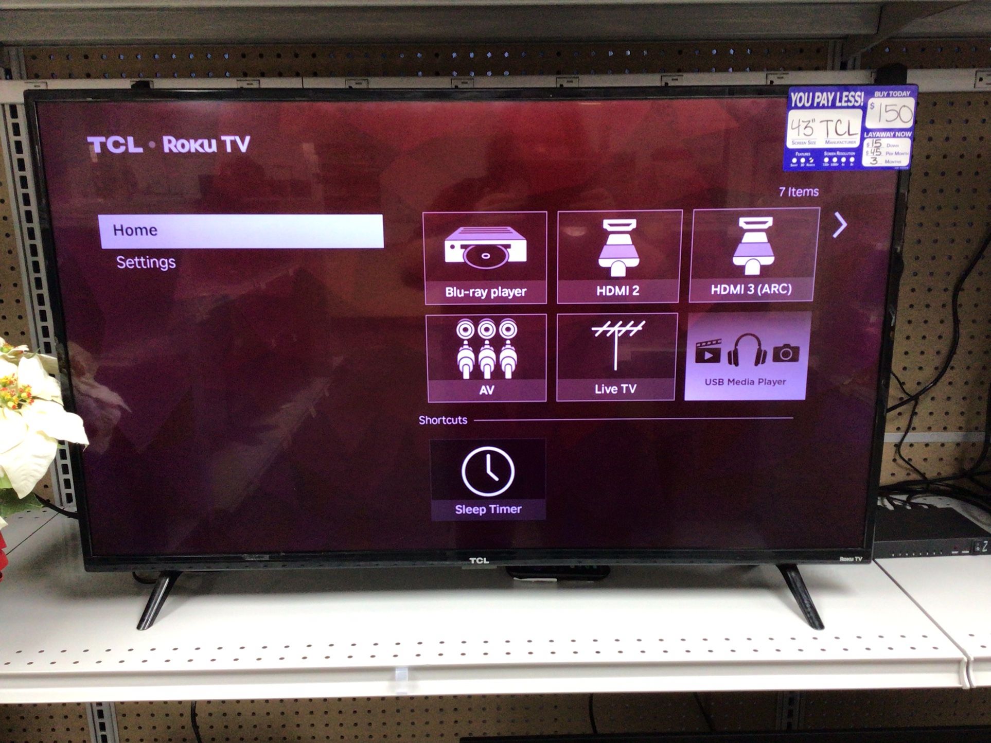 TCL 43” Roku Smart TV