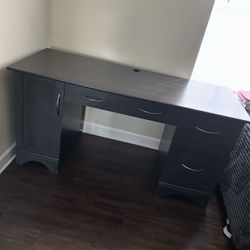 Desk with cabinets