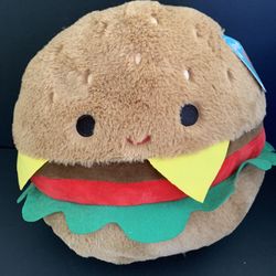 Squishmallows 12" Carl the Cheeseburger Fuzzamallows Food Squad Exclusive 2022 New