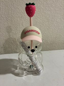 Starbucks glass bear cup