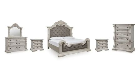 Traditional Tufted Bedroom Set – 6 Piece