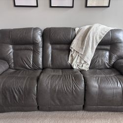 Leather Power recliner sofas