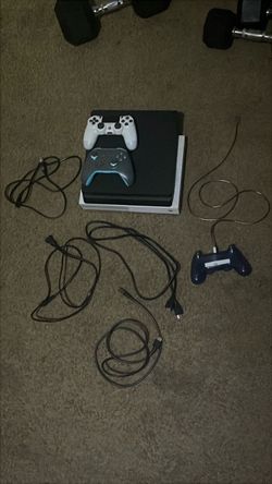 PS4 Slim and Xbox One S Bundle with Controllers And cords