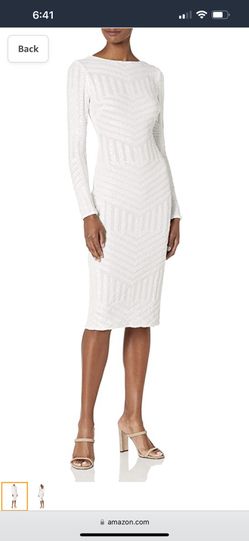 White Sequins Dress XL