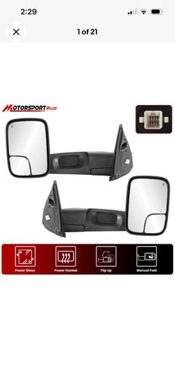 L&R Pair Power Heated Tow Mirrors For 2003-2008 Dodge Ram 1(contact info removed) 3500