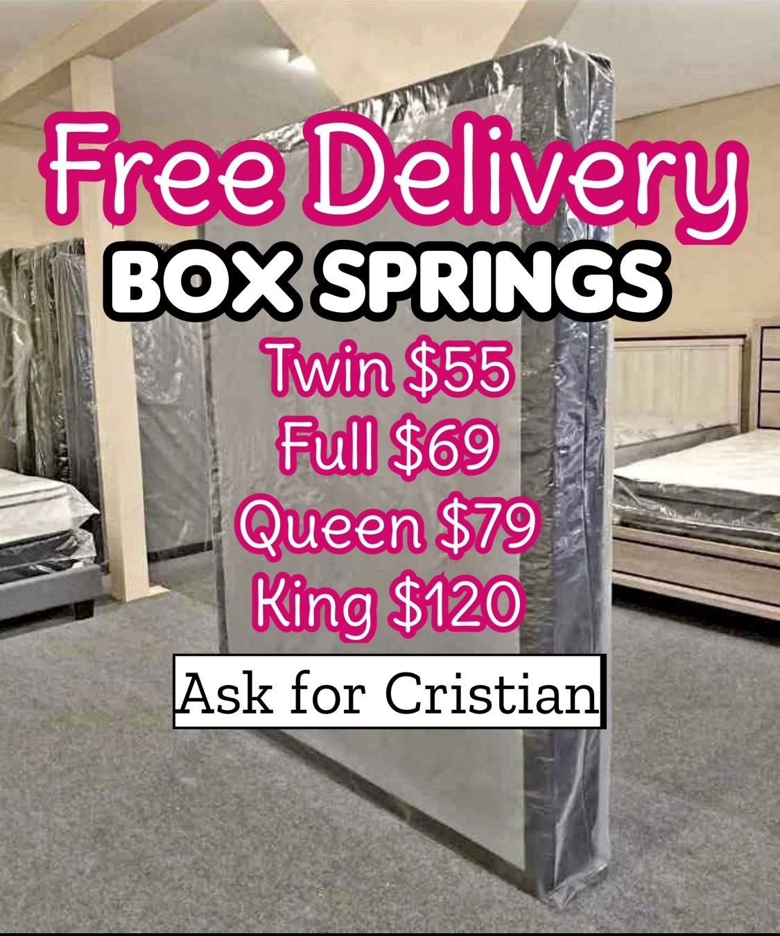 Box Springs Twin box Full box Queen box King box Bases para colchon Box spring