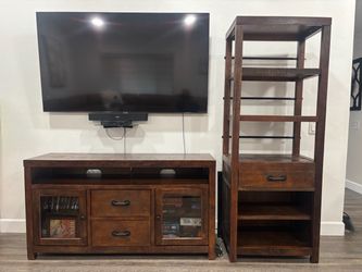 Tv console and shelf
