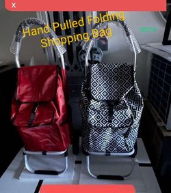 SD214# Hand-Pulled Folding Shopping Bag- Black