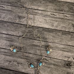 Turquoise Necklace & Earrings