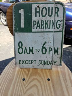Parking sign
