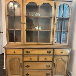 Solid Maple China Cabinet 