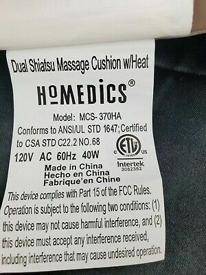 homedics massage chair pad