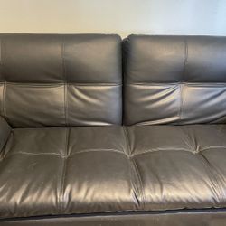 Leather couch/bed $150