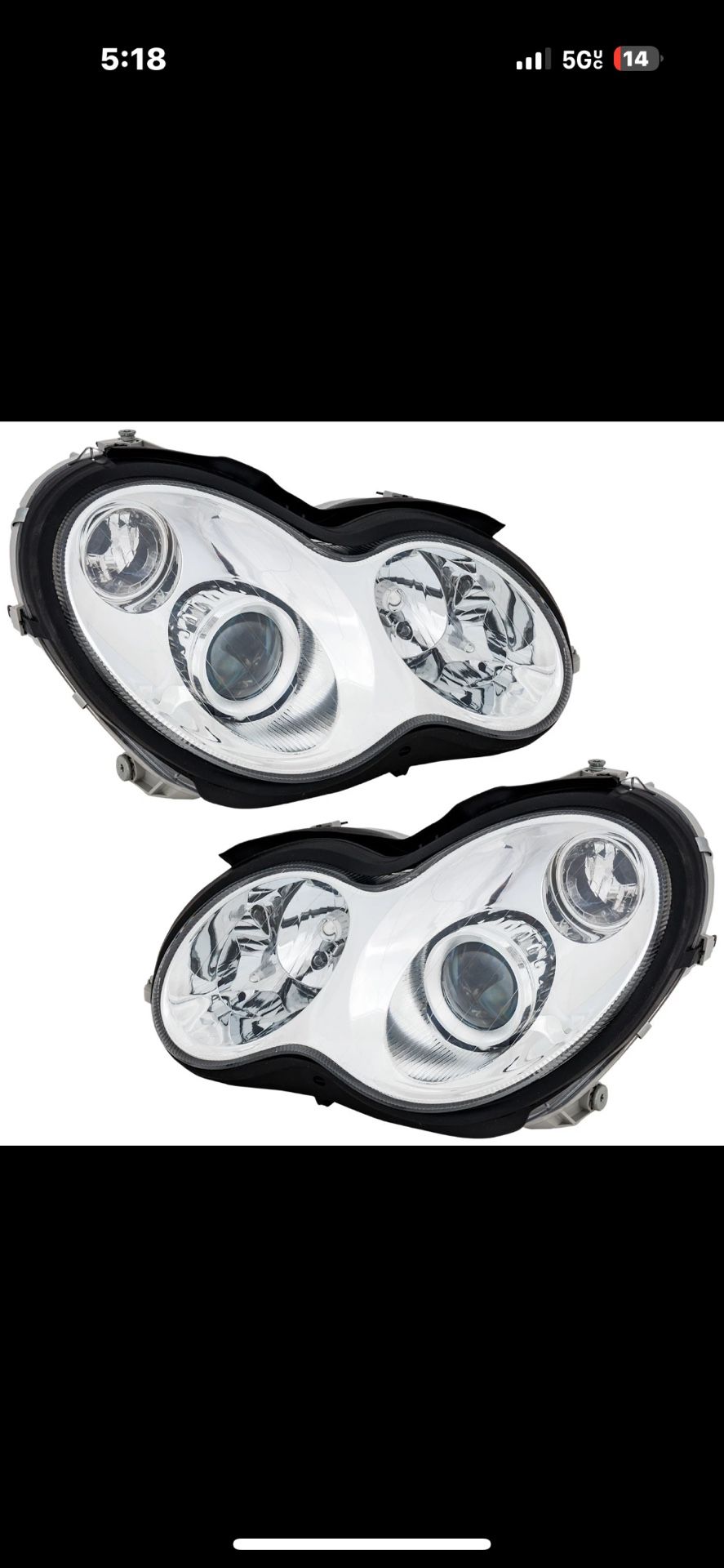 Mercedes C Class Head Lights