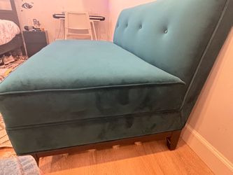 Comfy Cute Green Velvet Loveseat