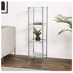 Organize It All Tempered Glass Storage Tower