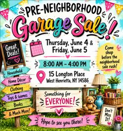 Pre-Neighborhood Garage Sale 6/4-6/5
