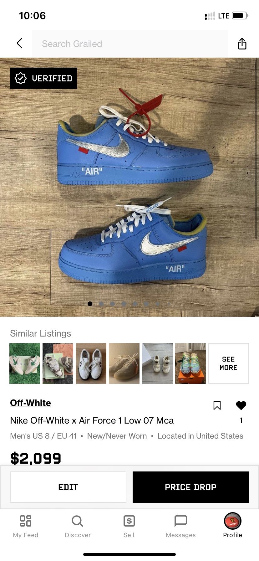 Off-White x Nike Air Force 1 07 Low Mca