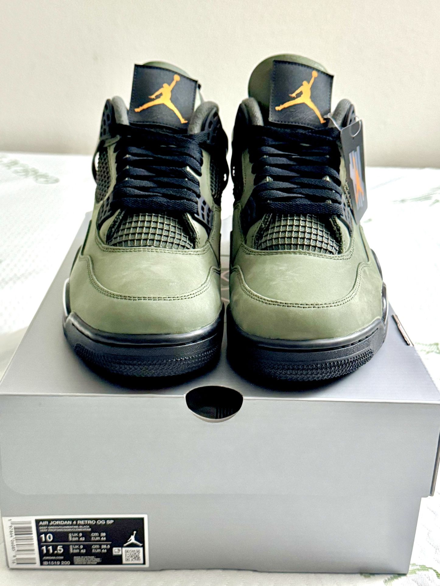 Nike Air Jordan 4 Undefeated Sz 10 $340obo Brick By Brick Gamma Chicago Fragment Medium Olive