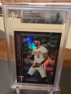 2025 Topps Black Rainbow Foil Carlos Correa BGS 9