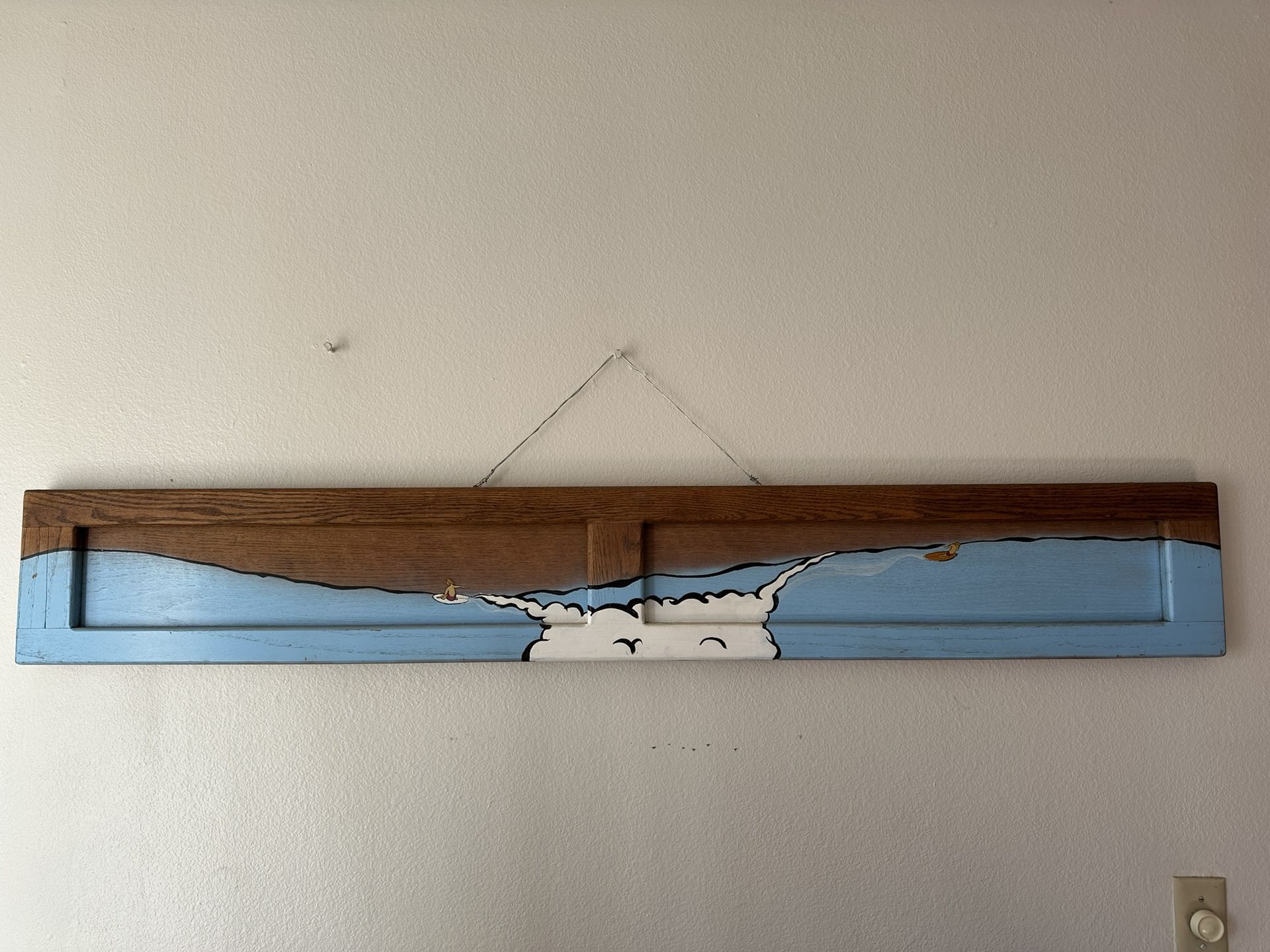 Custom Surf Style Painting on Solid Wood WallArt