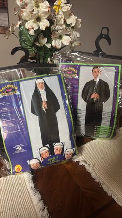 Halloween Nun and Priest Costume Set