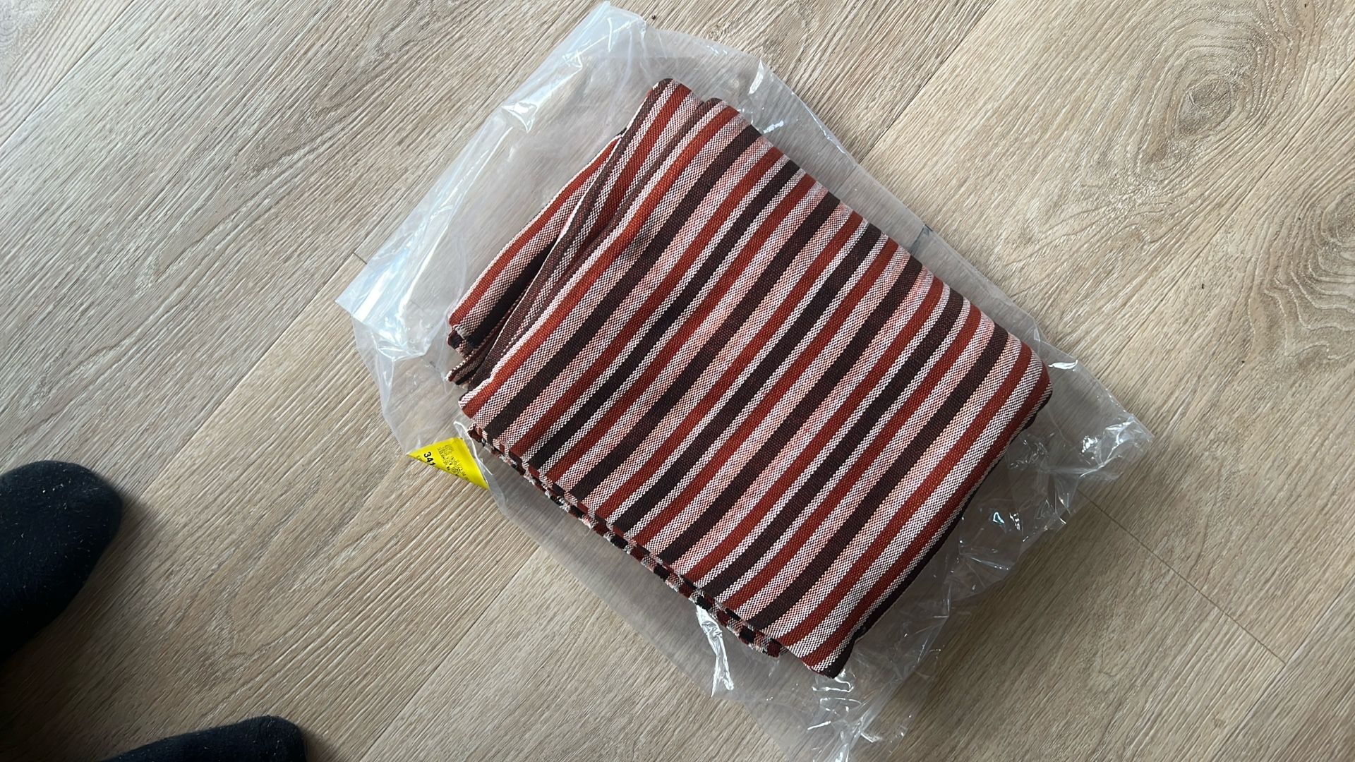 Beautiful Striped Woven Fabric textile 88 X 76 in