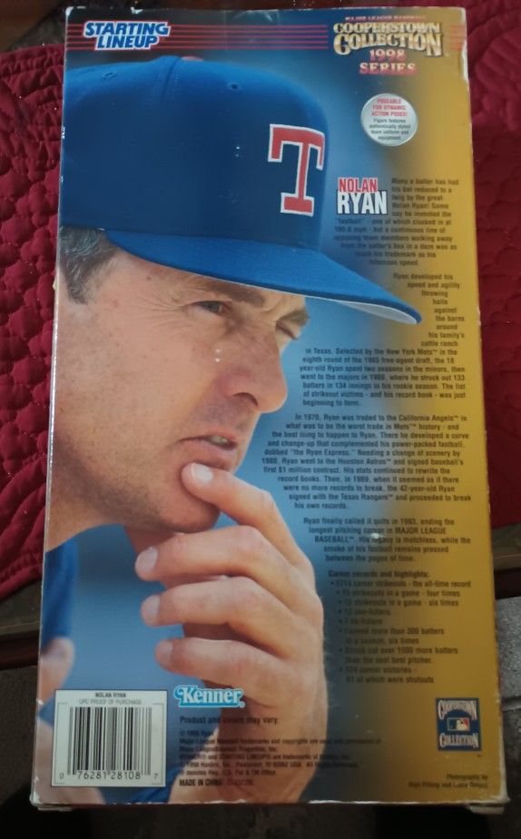 1998 s'Starting lineup Nolan Ryan 12" Doll