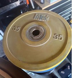 Intek 35s x 4 140 lbs bumper weights and excel
