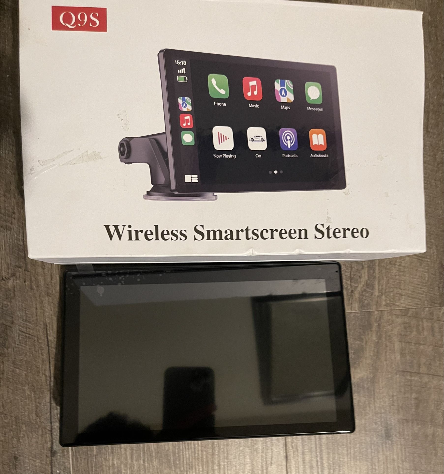 Wireless Apple Carplay Screen for Car 4K Dash Cam, 9" Portable Apple Carplay & Android Auto Car Stereo, with 1080p Backup Camera, GPS Navigation/Mirro