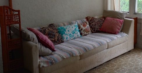 Free Couch not very heavy, comfortable, big enough to sleep on