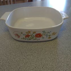 Vintage Corning Ware Wild Flowers Casserole Dish