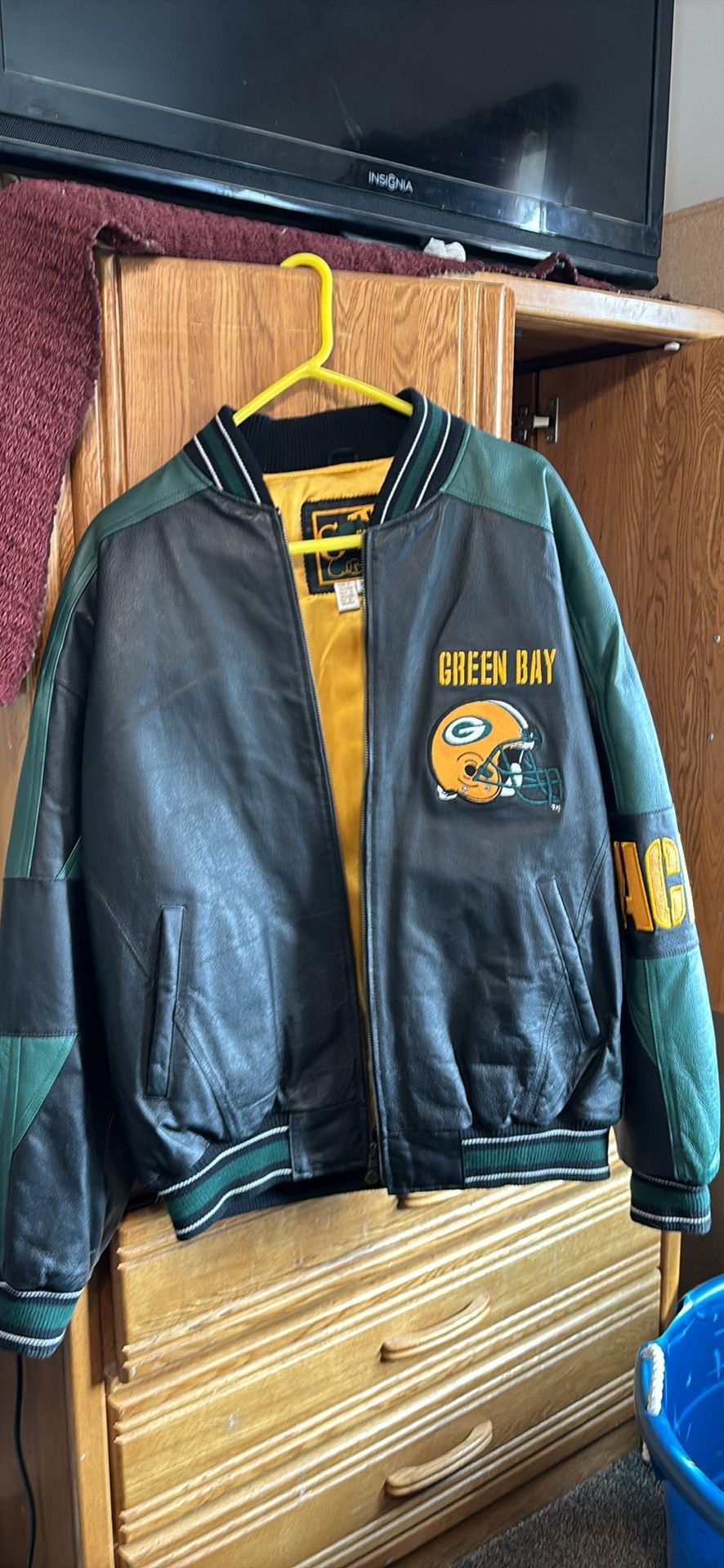 NFL GB PACKERS LEATHER JACKET 