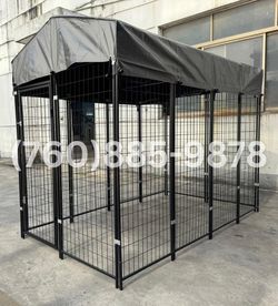(New) Large Outdoor Dog Kennel Cage with Cover 8x4x6