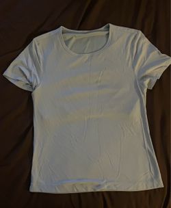 Light Mint green Ribbed Crew Neck T-Shirt