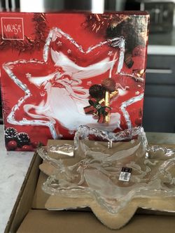 Vintage Mikasa Angel Music Glass 12 1/2” Serving Dish