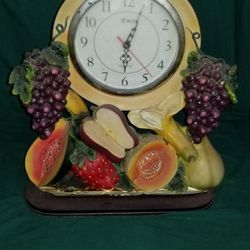 Vintage Ceramic 3d Fruit Clock