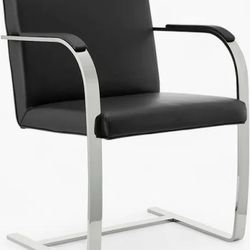 BRNO CHAIR BLACK LEATHER 