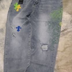 Chrome Heart Men's Jeans Size 40