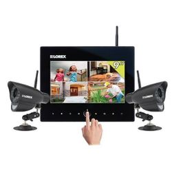 NEW Lorex Live SD+ 9" MONITOR/DVR Combo Kit with 2 WIRELESS Bullet CAMERAS