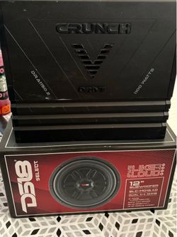 12” subwoofer SLC-MD12.4D Dual 4+4 OHMS   CRUNCH V Drive AMP 1100 Watts  $190 least I’ll take is 165